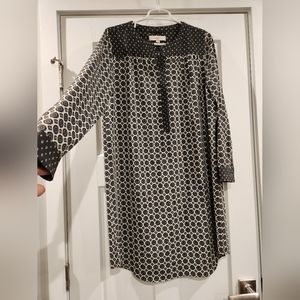 Loft Size M belted tunic dress